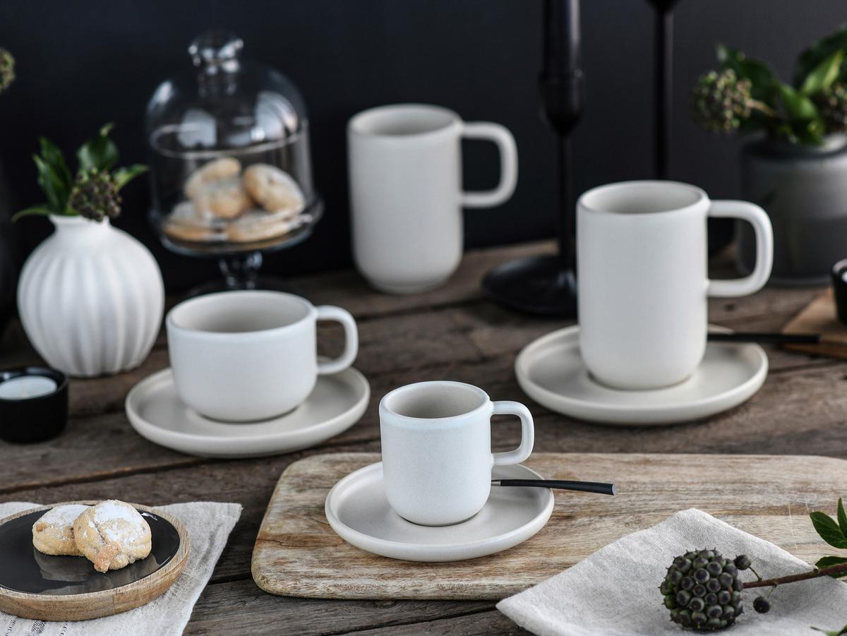 Csészekészlet 25259 Uno Offwhite - fehér, Basics, kerámia (80ml) - Creatable