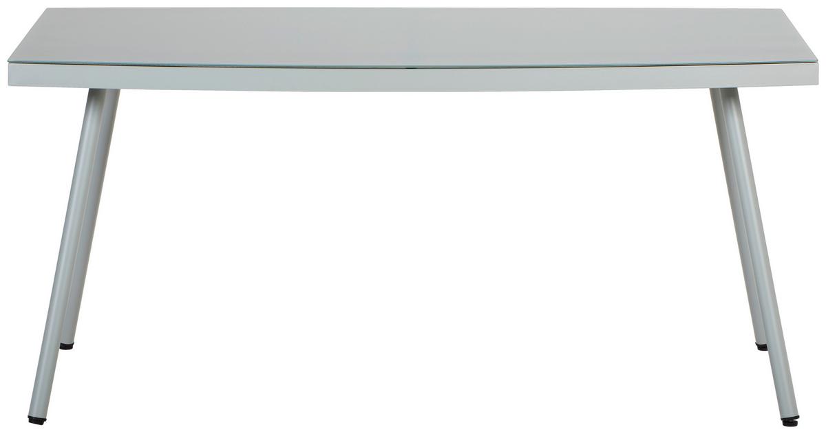 KOMPLET STOŁOWY NA TARAS PISA - szary, Modern, tworzywo sztuczne/metal (190/252cm) - Ambia Garden