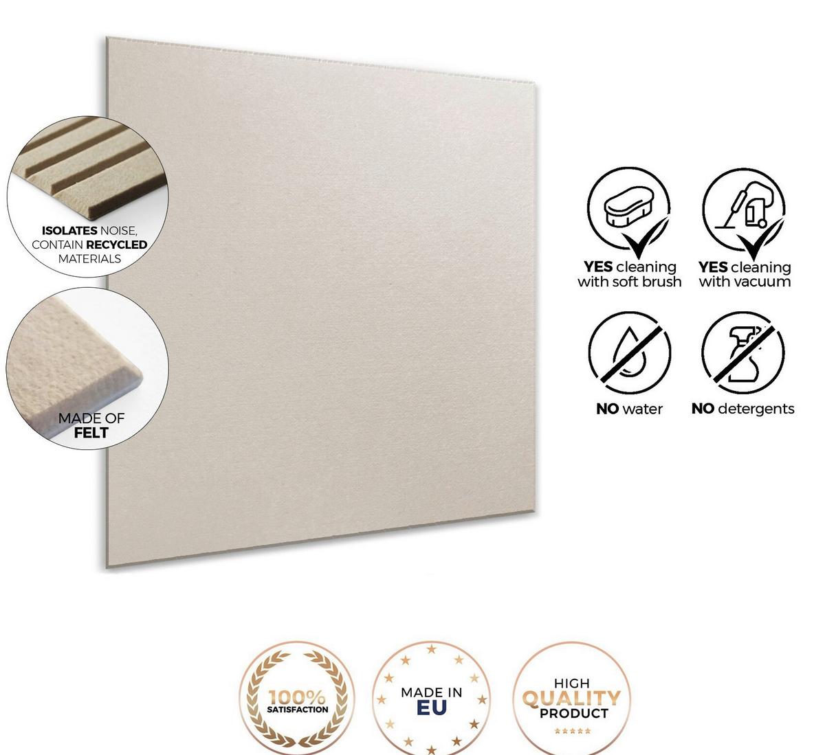 Akustikpaneel Transparent ca. 60x60cm - Transparent, Basics, Textil (60/60cm)