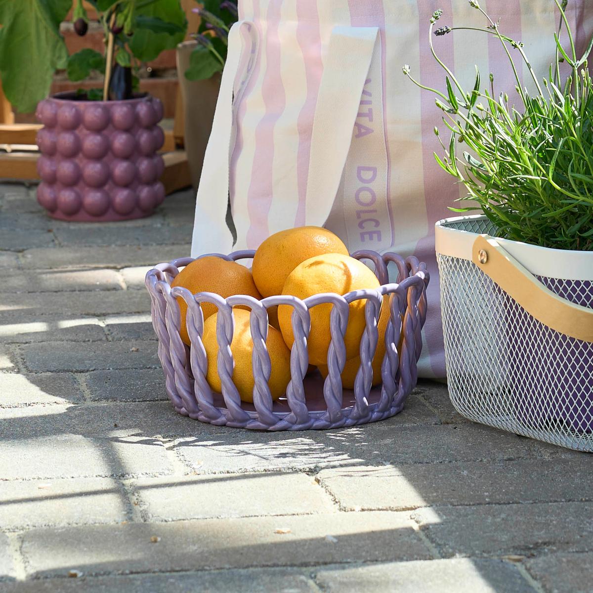 Obstschale Candy Colros - L Lila - Lila, MODERN, Keramik (25/12cm) - Mömax