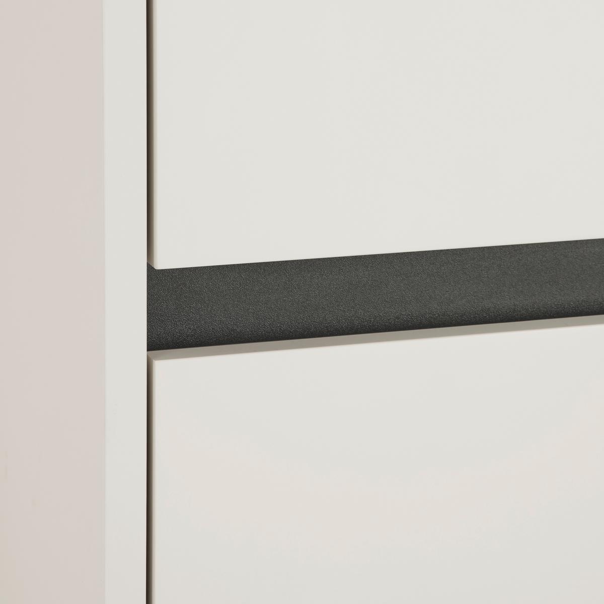 Hochschrank Sophia Kaschmir - Kaschmir/Schwarz, MODERN, Holzwerkstoff (50/190/33cm) - Mömax