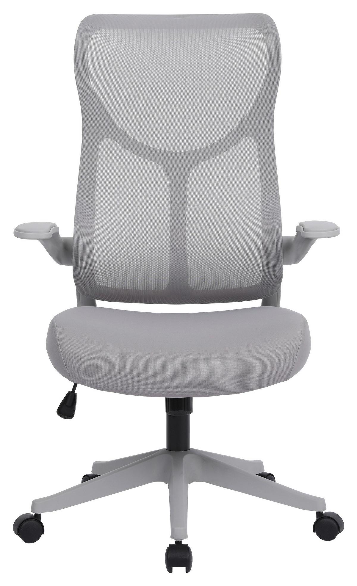 Uredska Stolica Button - siva, Moderno, drvo/metal (63/106-114/68cm) - Modern Living