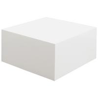 Klubska Miza Glanz, Bela - bela/visoki sijaj, Design, leseni material (60/60/30cm) - Livetastic