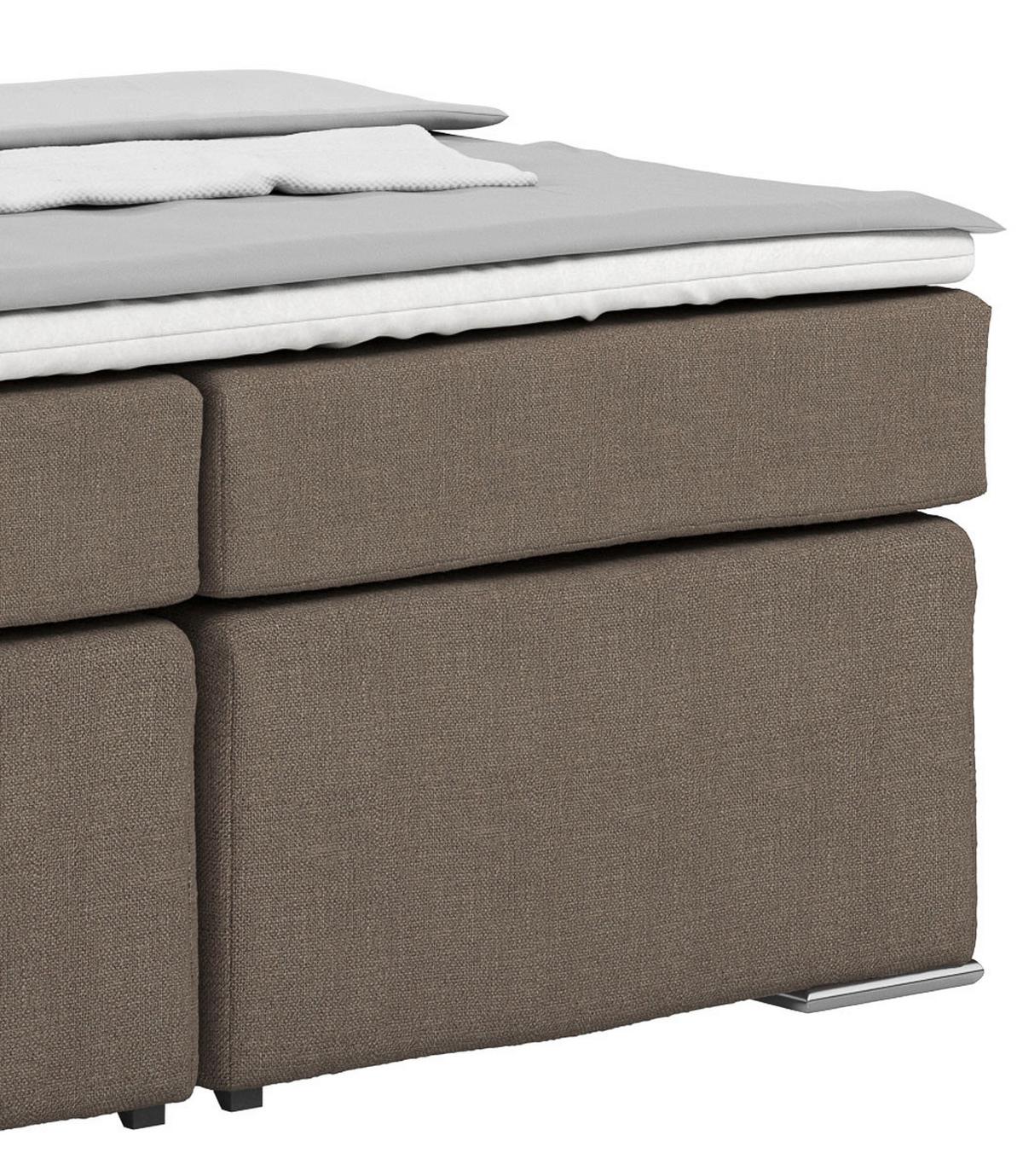 Boxspring Krevet Nero - boje blata/boje kroma, Konvencionalno, tekstil/metal (160/200cm) - Best Price