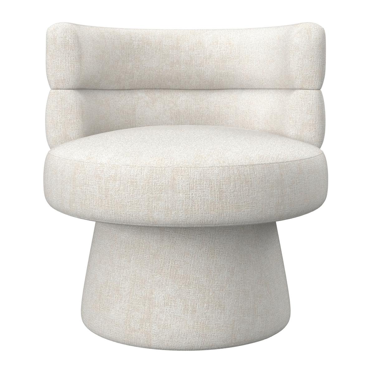 Stuhl Julina Creme Chenille Gepolstert - Creme, MODERN, Holz/Textil (71/74/72cm) - Bessagi Home