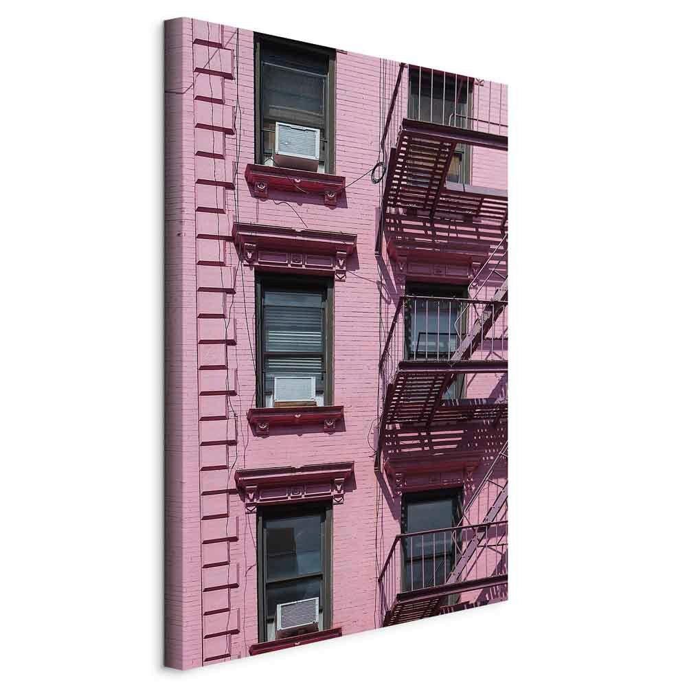 Slika Na Platnu Fire Stairs - pink/siva, Basics, tekstil/leseni material (40/60/1,2cm) - artgeist
