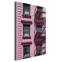 Slika Na Platnu Fire Stairs - pink/siva, Basics, tekstil/leseni material (40/60/1,2cm) - artgeist