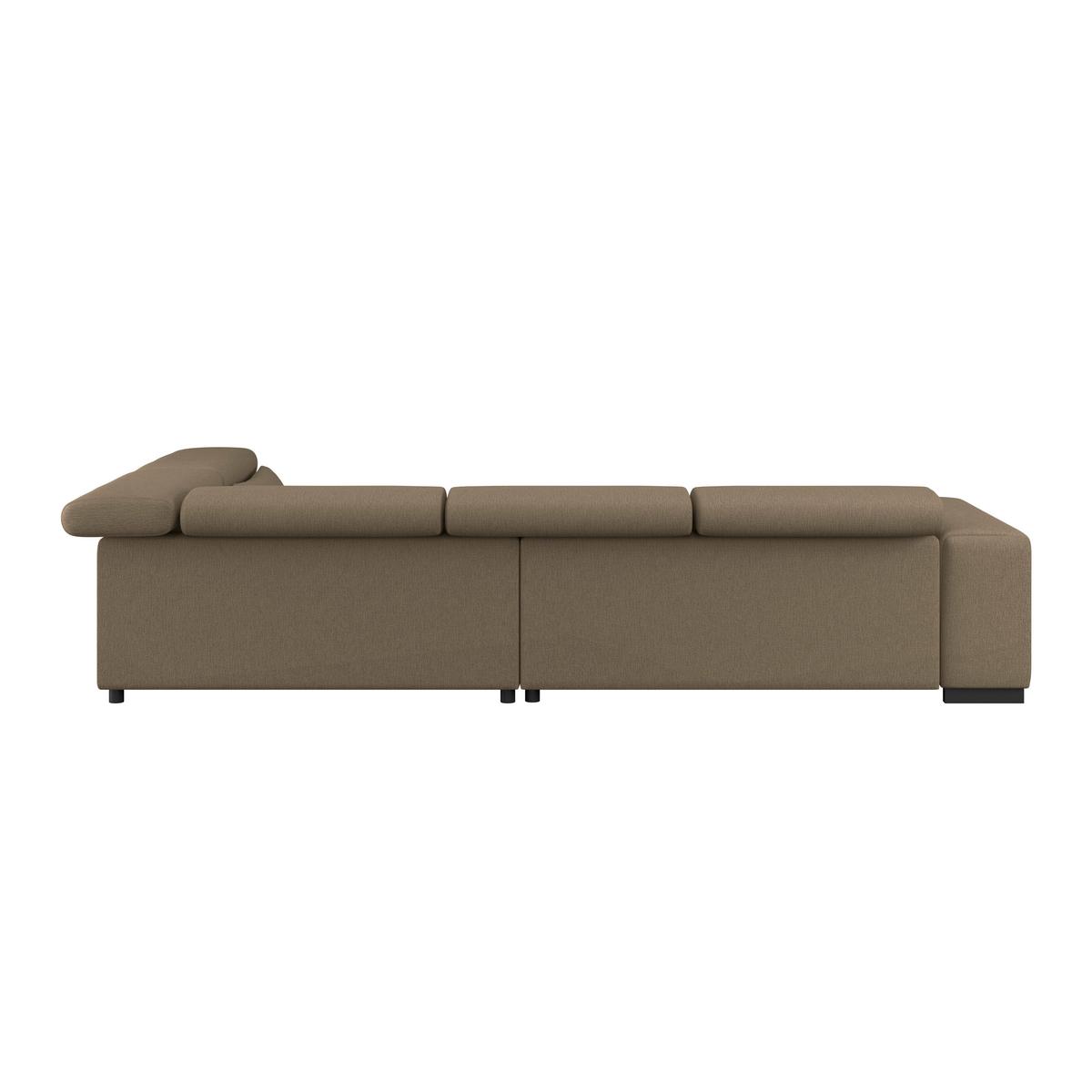Kutna Garnitura Matera - smeđa/crna, Trend, tekstil/drvo (311/226cm)
