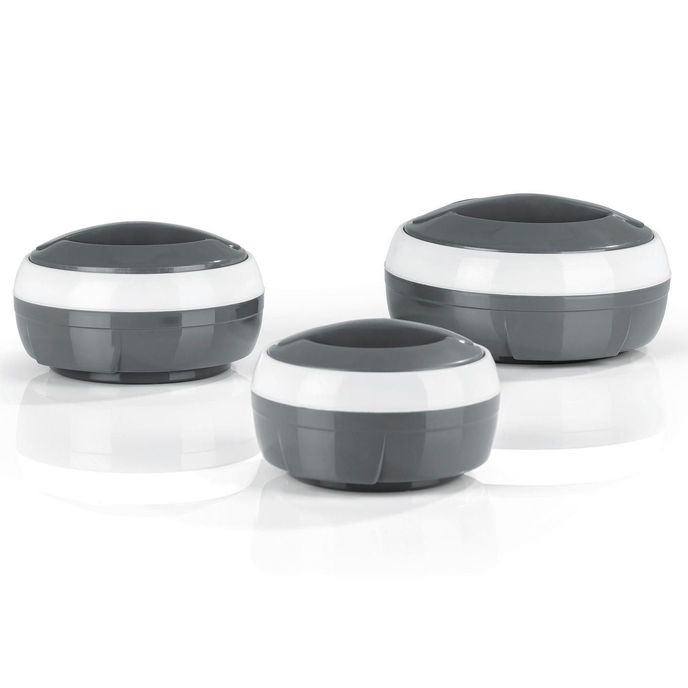 MISKA TERMICZNA 15591 - biały/szary, Basics, tworzywo sztuczne/metal (20,7/11,2cm) - GOURMETMAXX