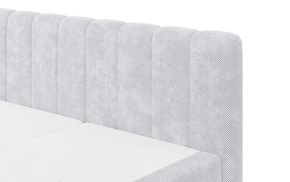 Box-ágy Vicky - szürke, Modern, faalapú anyag/textil (160/200cm)