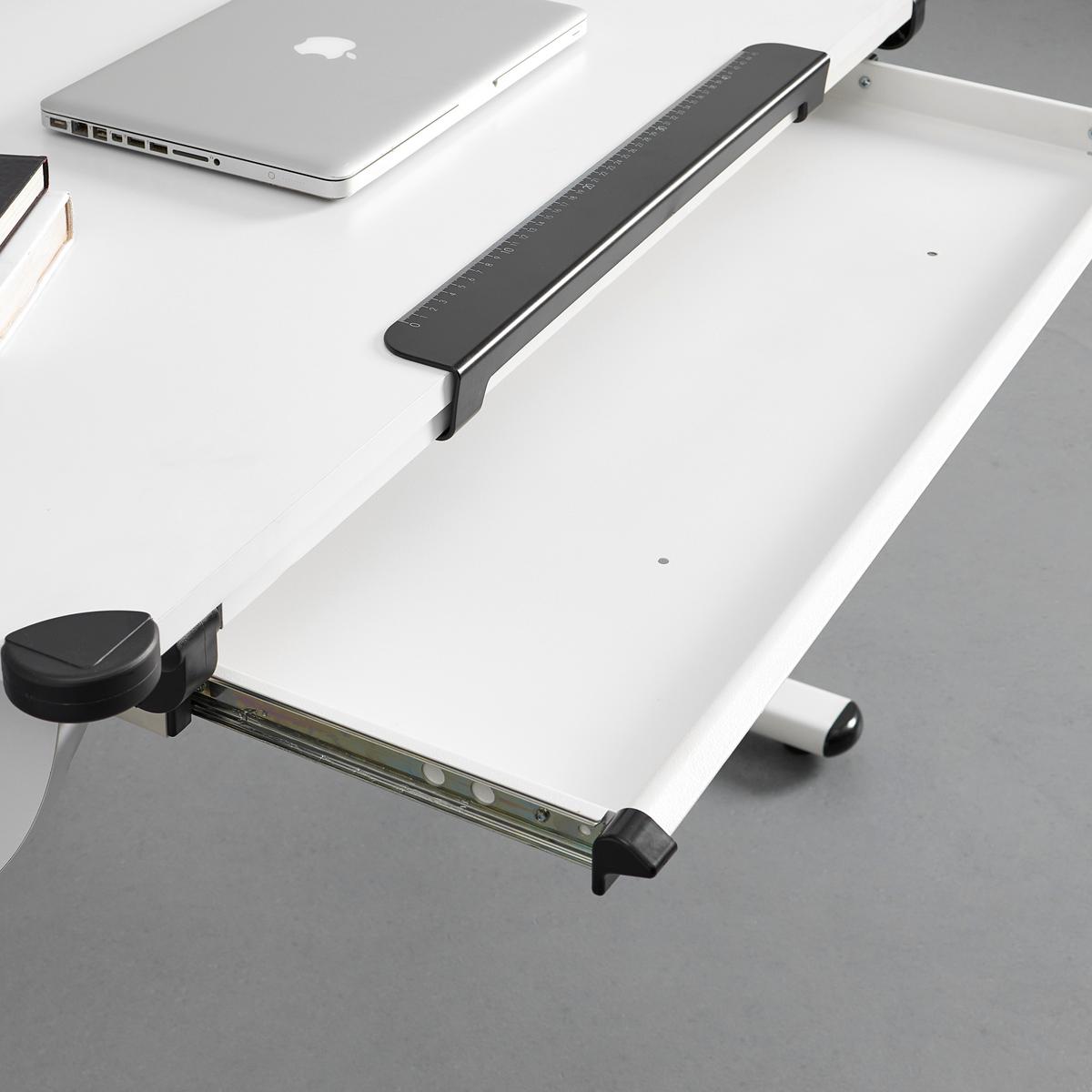 BIURKO CARALINA - biały, Modern, metal (112/60/53-83cm) - Bessagi Home