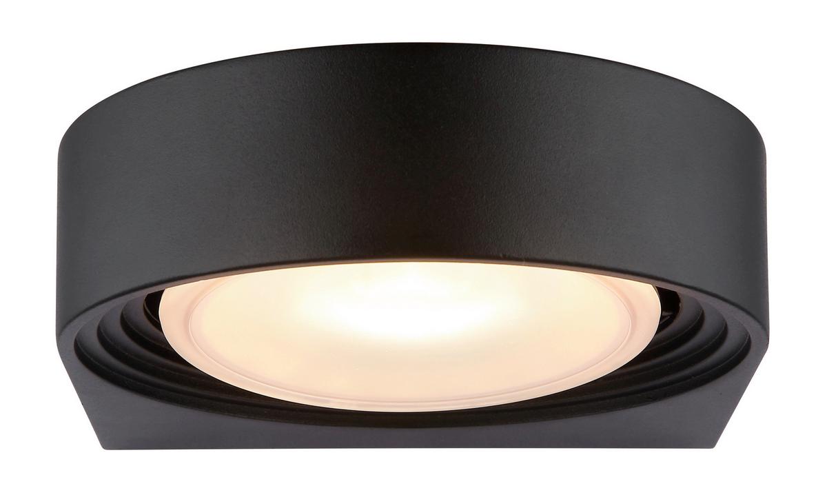 LED-AUSSENLEUCHTE 34322W OKO - Weiss/Schwarz, Design, Kunststoff/Metall (16/6,6cm) - Globo