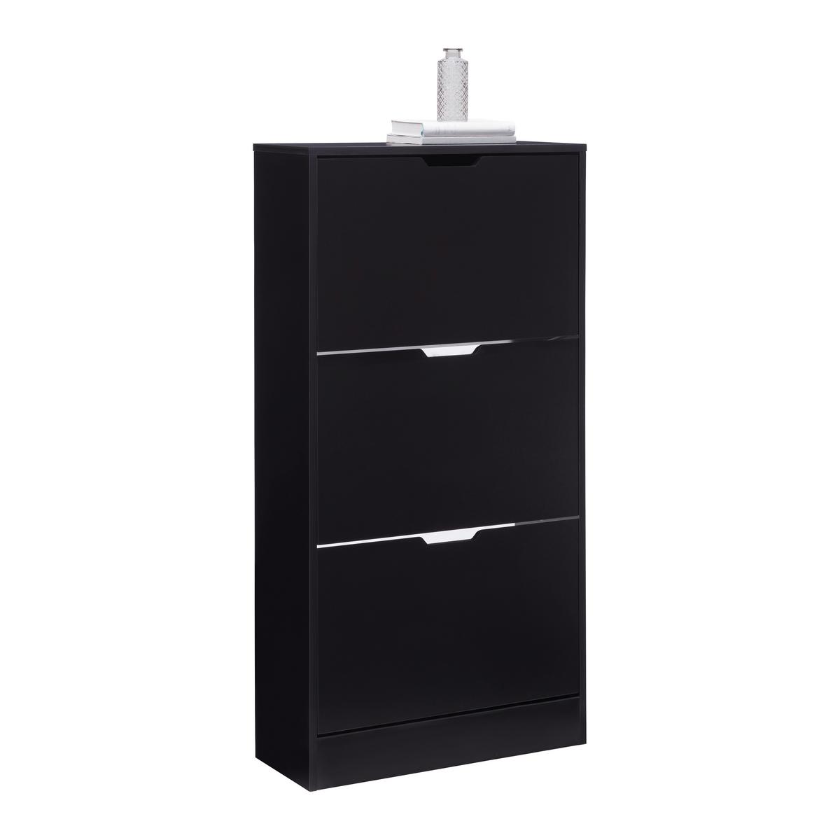 Omarica Za Čevlje Rudi, Črna - črna, Konvencionalno, leseni material (60/118/24cm) - Mömax