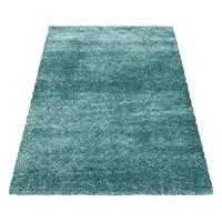 Hochflorteppich Brilliant Hellblau ca. 80x250cm - Hellblau, Basics, Textil (80/250cm) - Novel