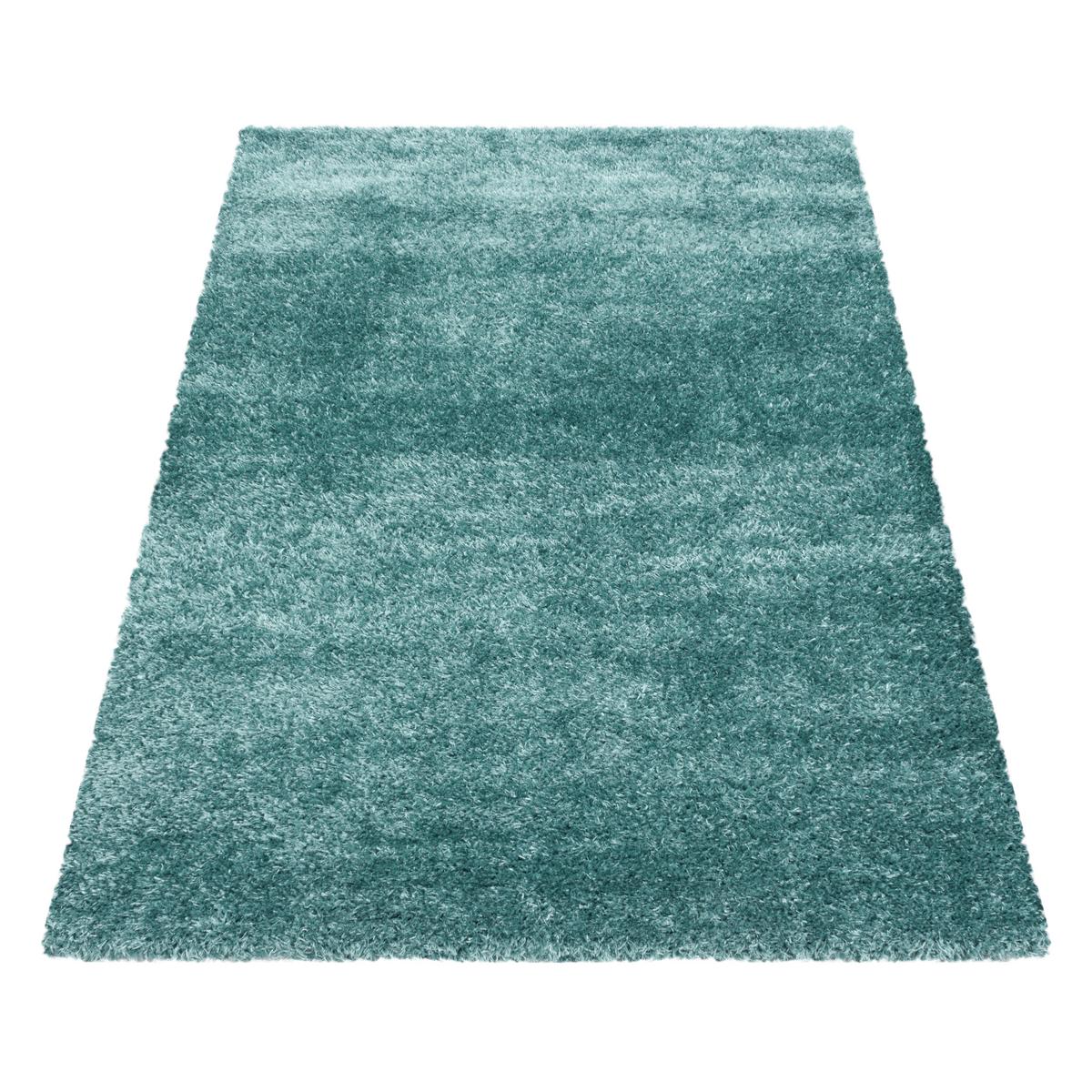 Hochflorteppich Brilliant Hellblau ca. 80x250cm - Hellblau, Basics, Textil (80/250cm) - Novel
