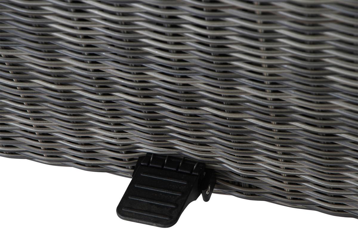 Loungegarnitur Corido 4-tlg. Grau - Grau, Basics, Keramik/Kunststoff (72/103/160cm) - Siena Garden