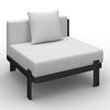 LOUNGEGARNITUR CHERRY - Hellgrau/Schwarz, MODERN, Kunststoff/Textil (265/73,5/265cm) - Bessagi Garden