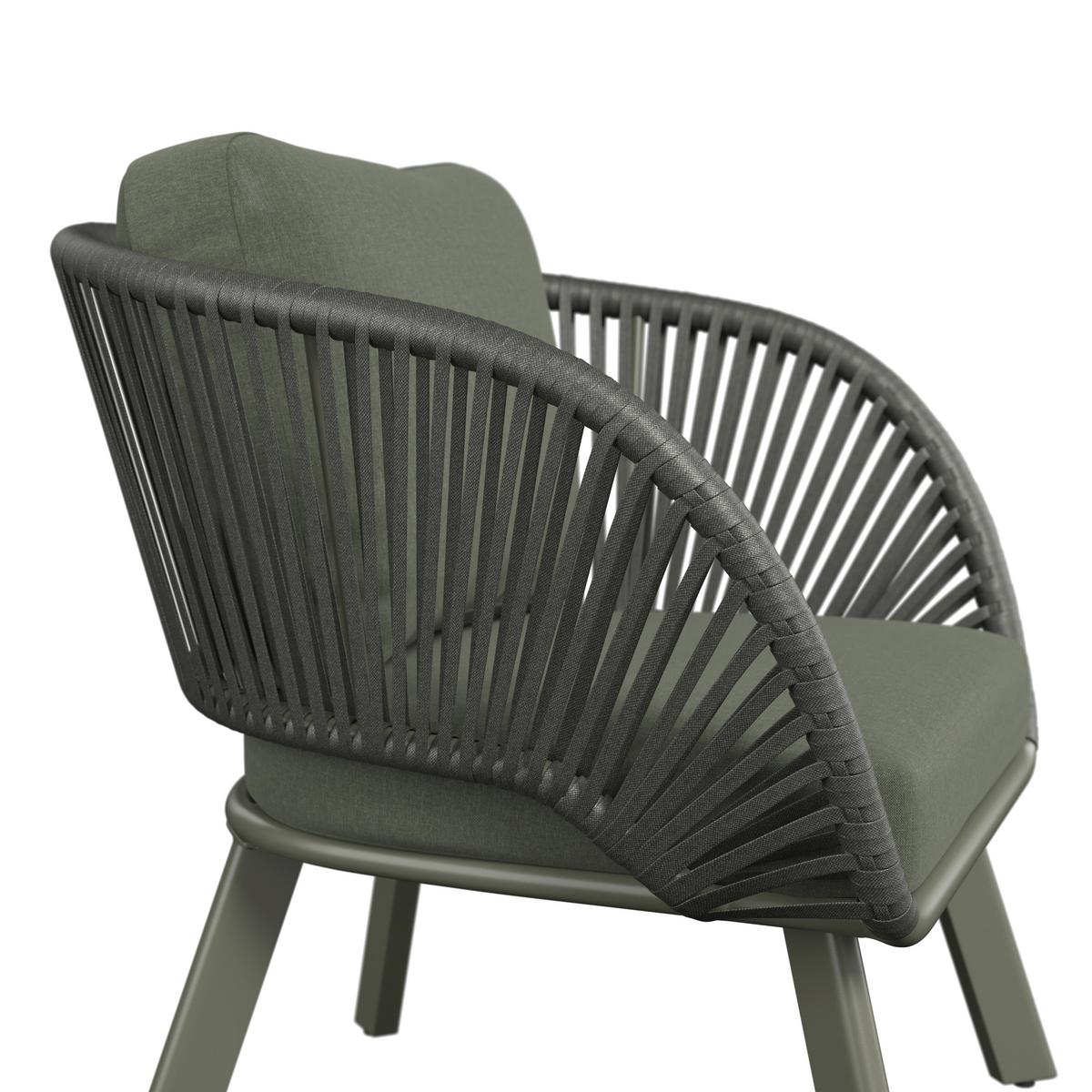 FOTEL TARASOWY KATO GRÜN - zielony, Design, metal/tkanina (83/77/82cm) - Ambia Garden