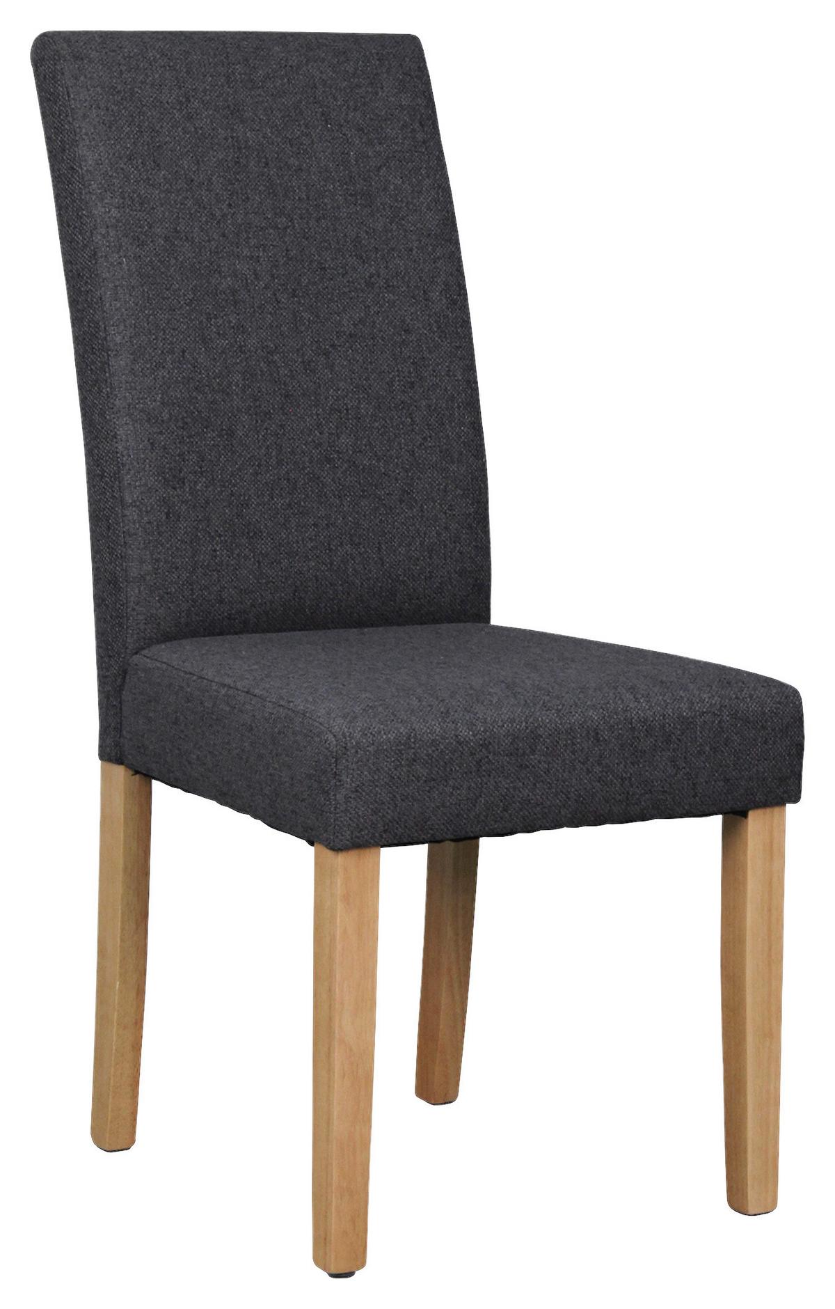 STUHL-SET ELIAS - Dunkelgrau/Schwarz, MODERN, Holz/Textil (47/99,5/60cm) - MID.YOU