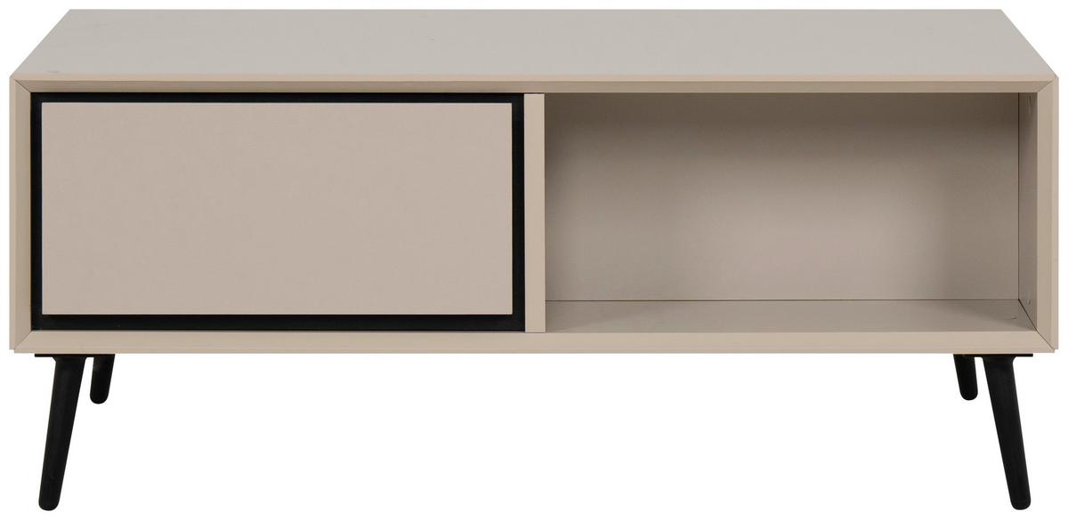 STOLIK KAWOWY ARONA - czarny/kolor piaskowy, Konventionell, materiał drewnopochodny/tworzywo sztuczne (94/40/50cm) - Livetastic