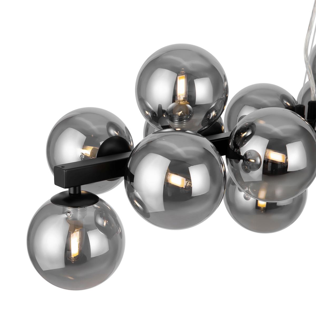 Pendelleuchte Dallas Schwarz max. 28 Watt - Schwarz, Trend, Glas/Metall (23,8/22,8/123,5cm) - MAYTONI