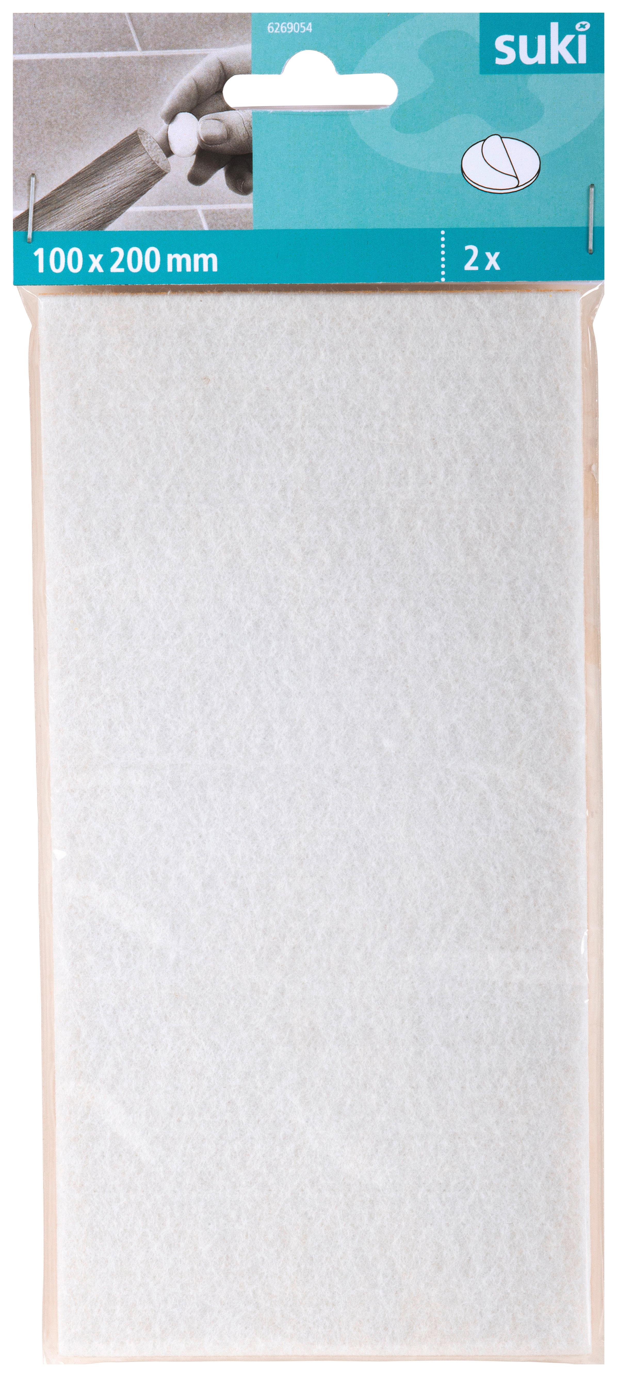 Vágható Filckorong 100x200mm 2db - fehér, műanyag (20/10/0,3cm) - Suki