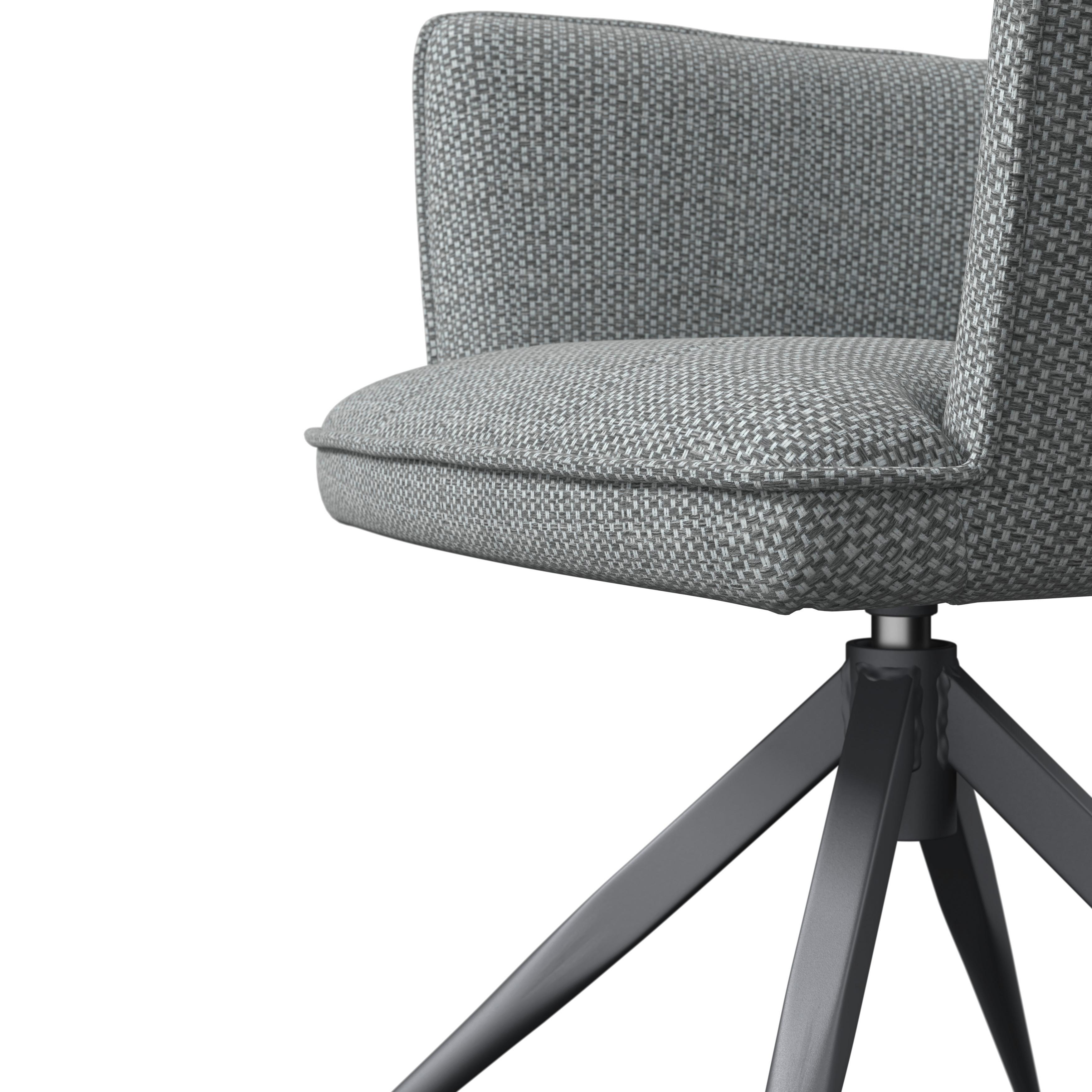 UTESTOL GLAMOUR - beige/antracit, Modern, metall/textil (62/62/87cm) - Mömax