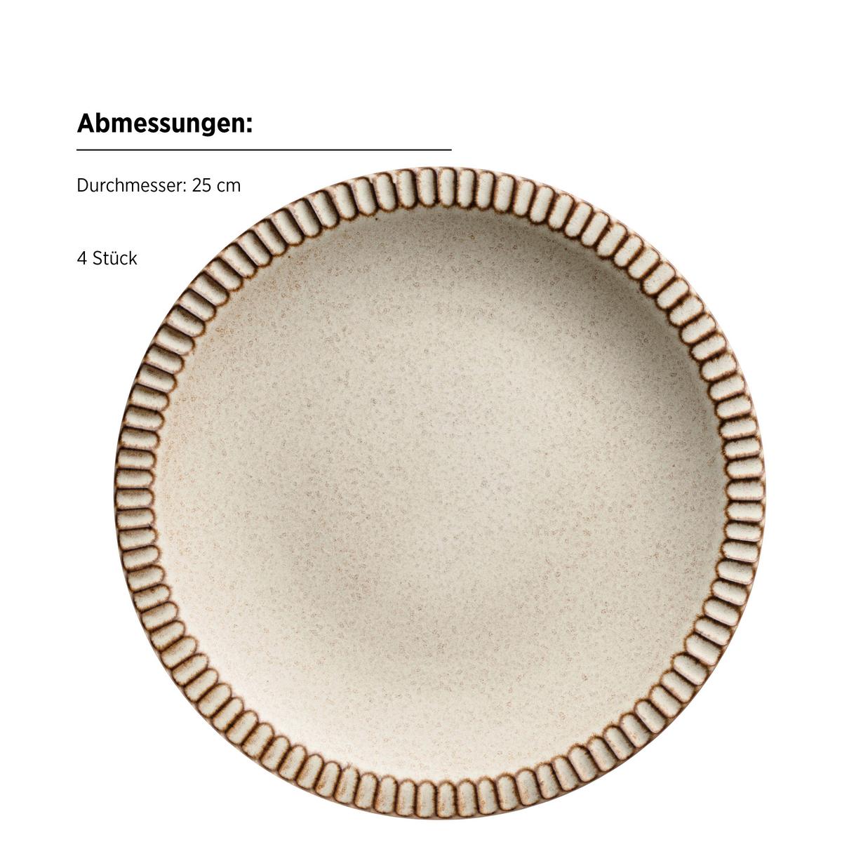 Tellerset 935590 Ida Tellerset - Beige, Basics, Keramik - Mäser