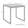 LOUNGESET SONORA - ljusgrå/svart, Modern, metall/glas (181/73/65cm) - Bessagi Garden