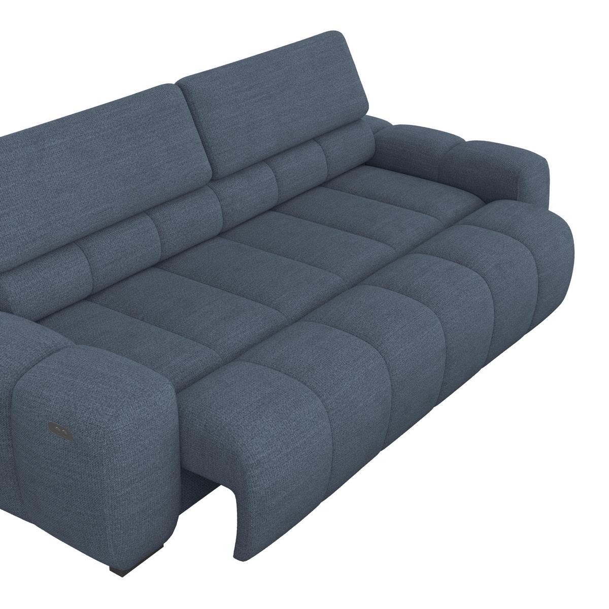 Velika Sofa Bull - plava/crna, Trend, tekstil/plastika (248/77-97/108cm) - Luca Bessoni