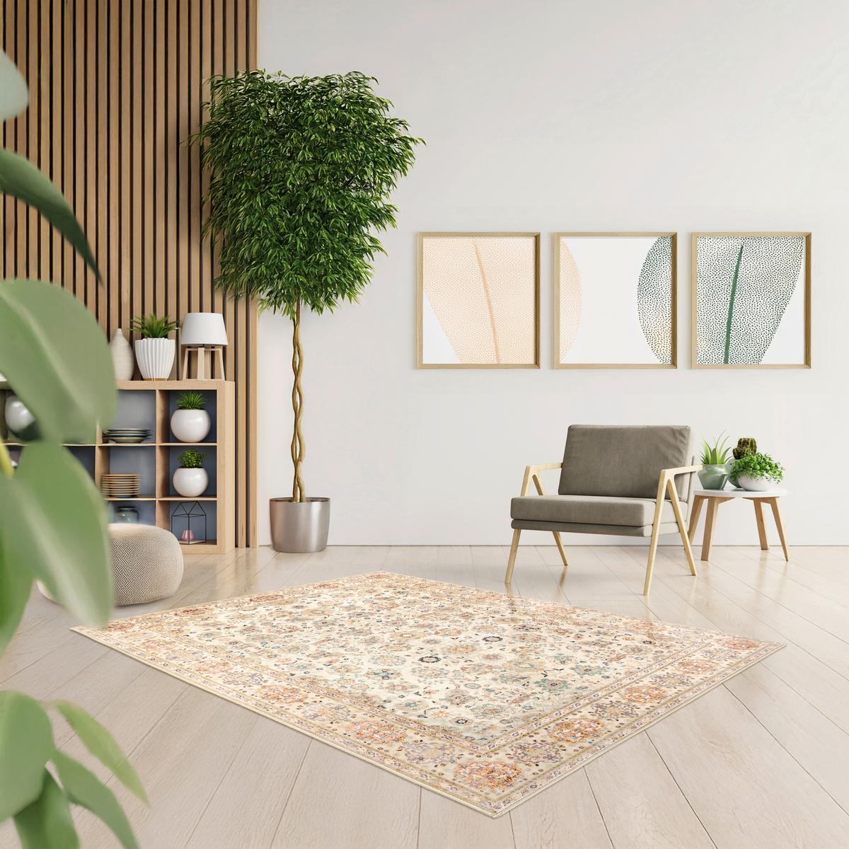 DYWAN VINTAGE JANE LIVING-CLASSIC8189 - jasnoróżowy/masa perłowa, Design, tkanina (130/190cm) - Lindorug