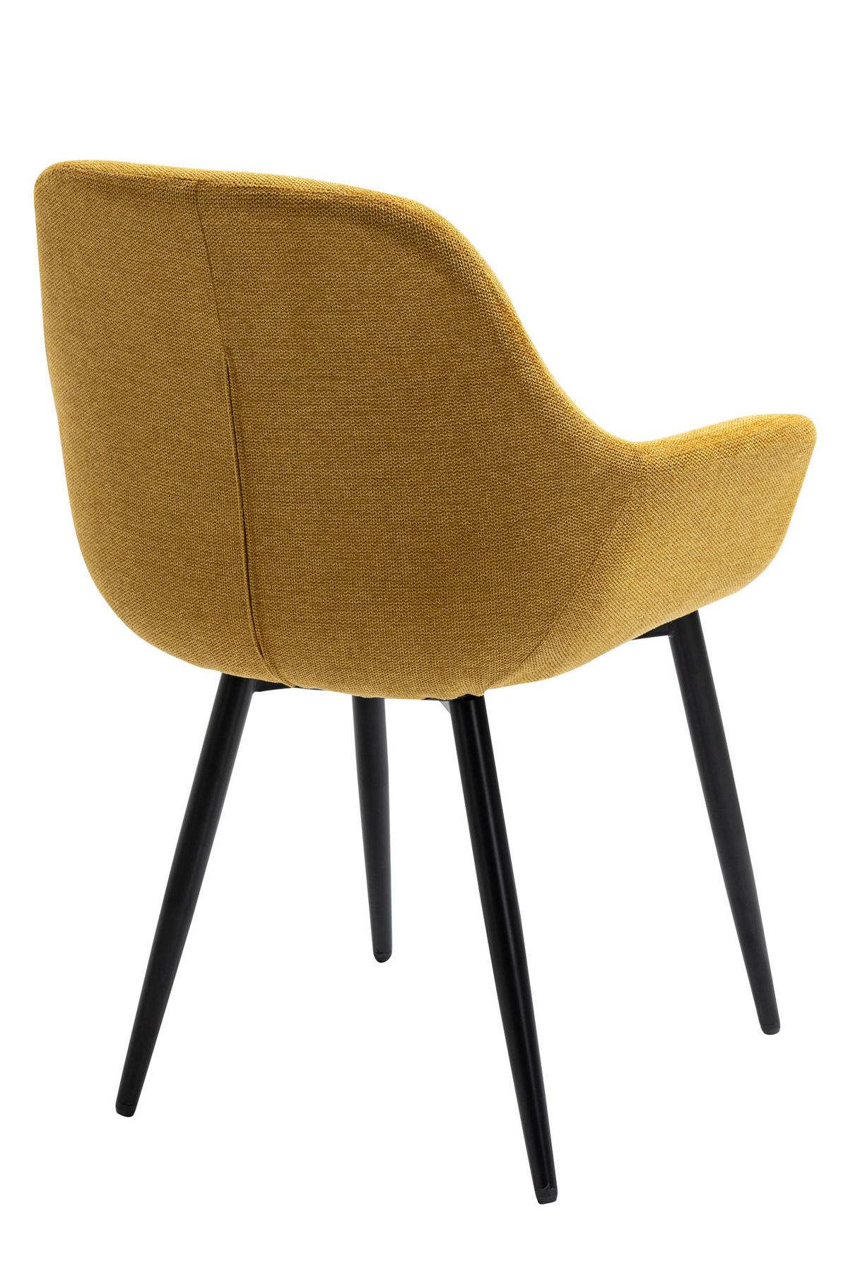 Set Naslanjačev Lena, Rumena, 2-Delni - rumena/črna, Moderno, kovina/tekstil (64/86/59cm) - Livetastic