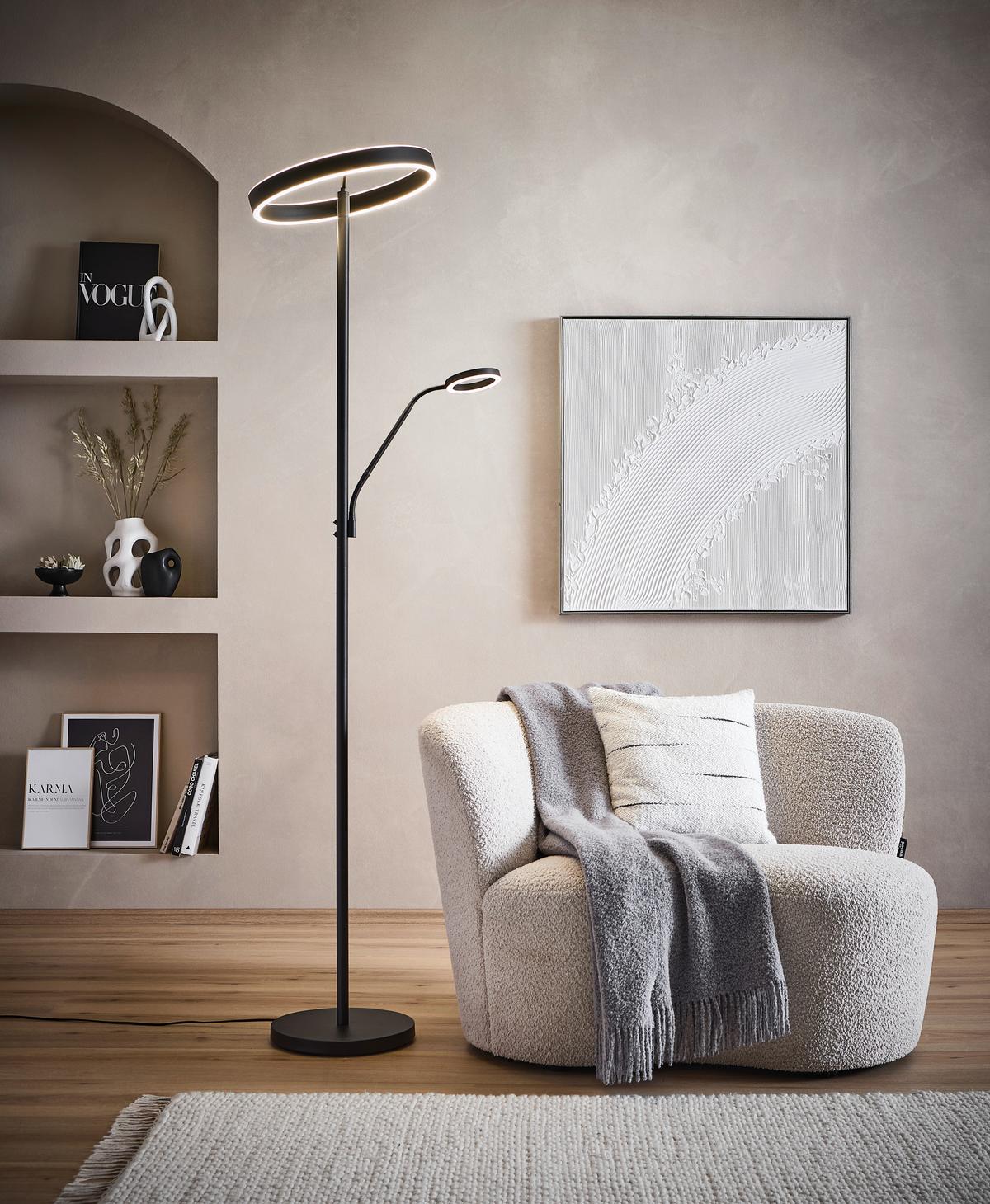 LAMPA STOJĄCA LED 449510232 WILLIS - czarny, Design, metal (40/180cm) - Trio Leuchten
