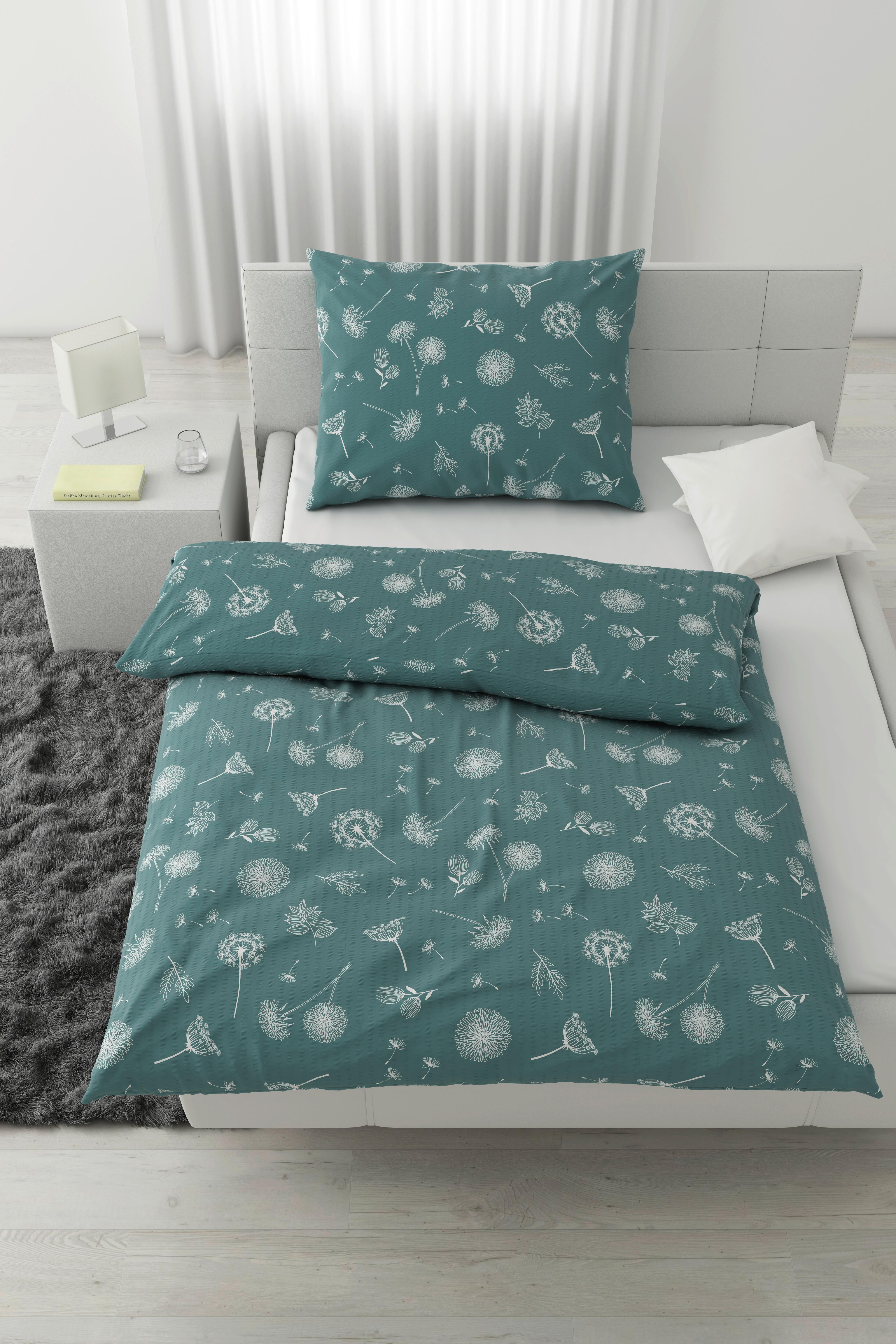 Posteljina 140x200cm 60x80cm Pusteblume - plava, Konvencionalno, tekstil (140/200cm) - Modern Living