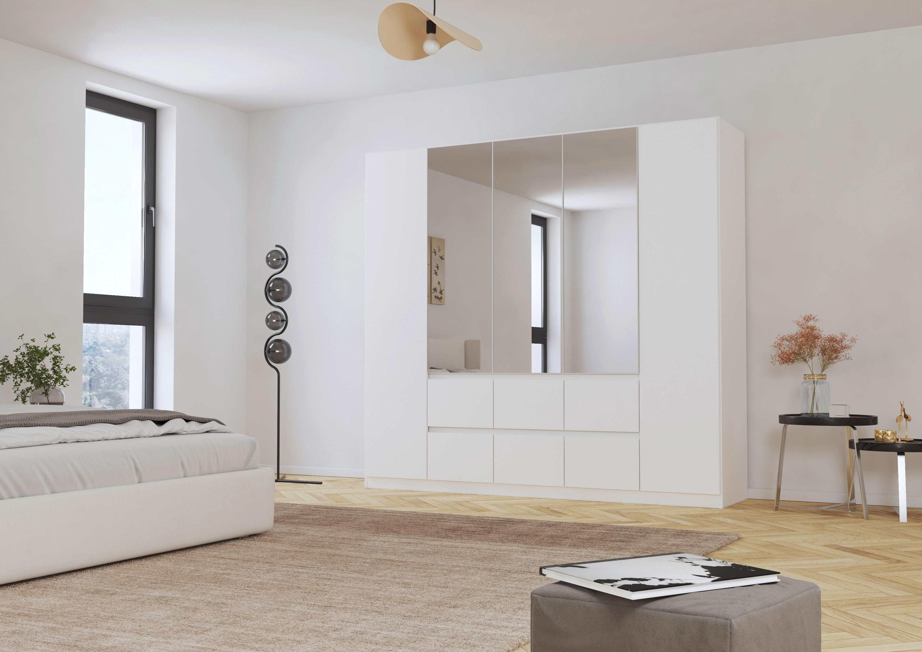 DULAP USI ROTATIVE MAINZ - argintiu/alb, Basics, material pe bază de lemn (226/210/54cm) - Modern Living