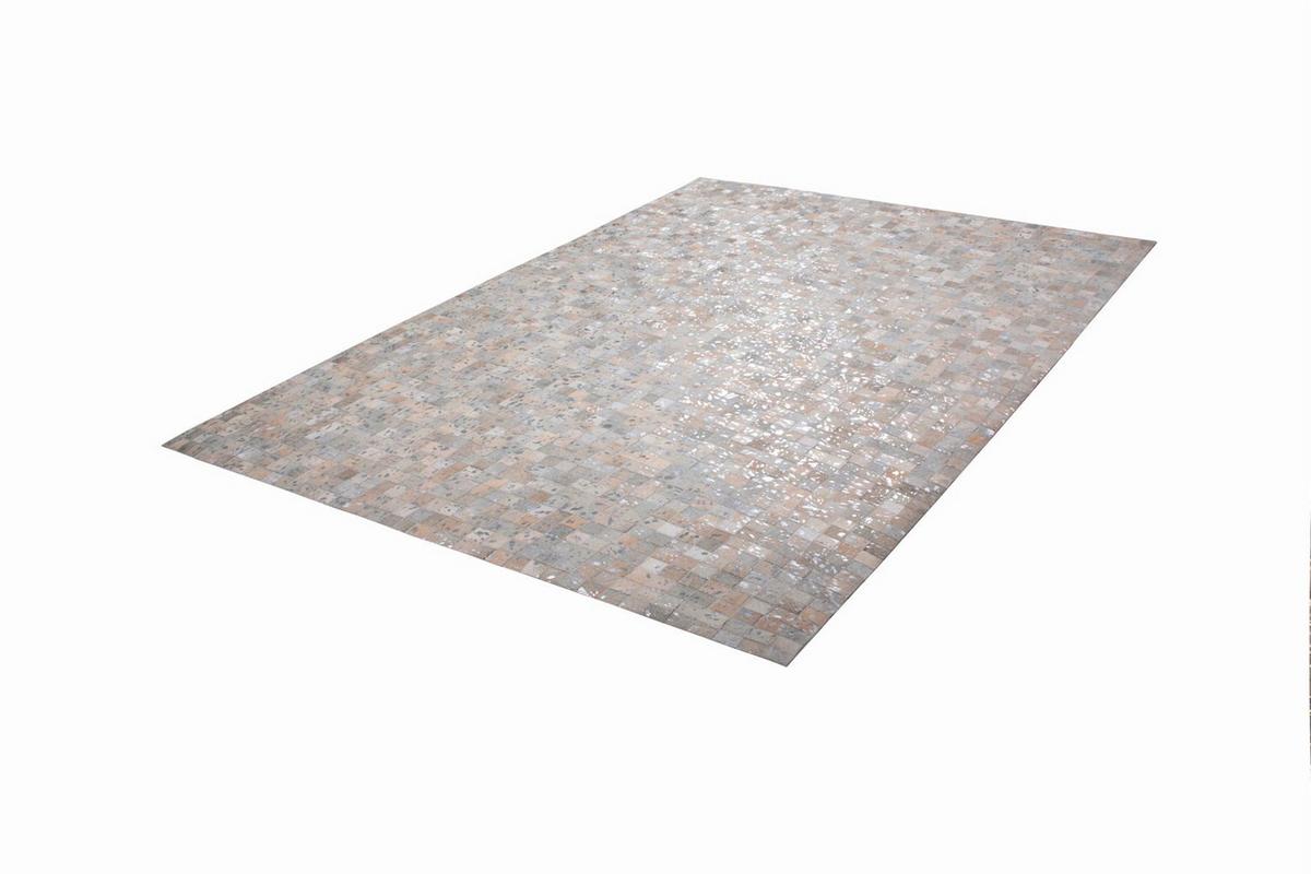 FLACHWEBETEPPICH ROCKET 110 GRAU / SILBER - Silberfarben/Grau, Konventionell, Leder (80/150cm) - Kayoom