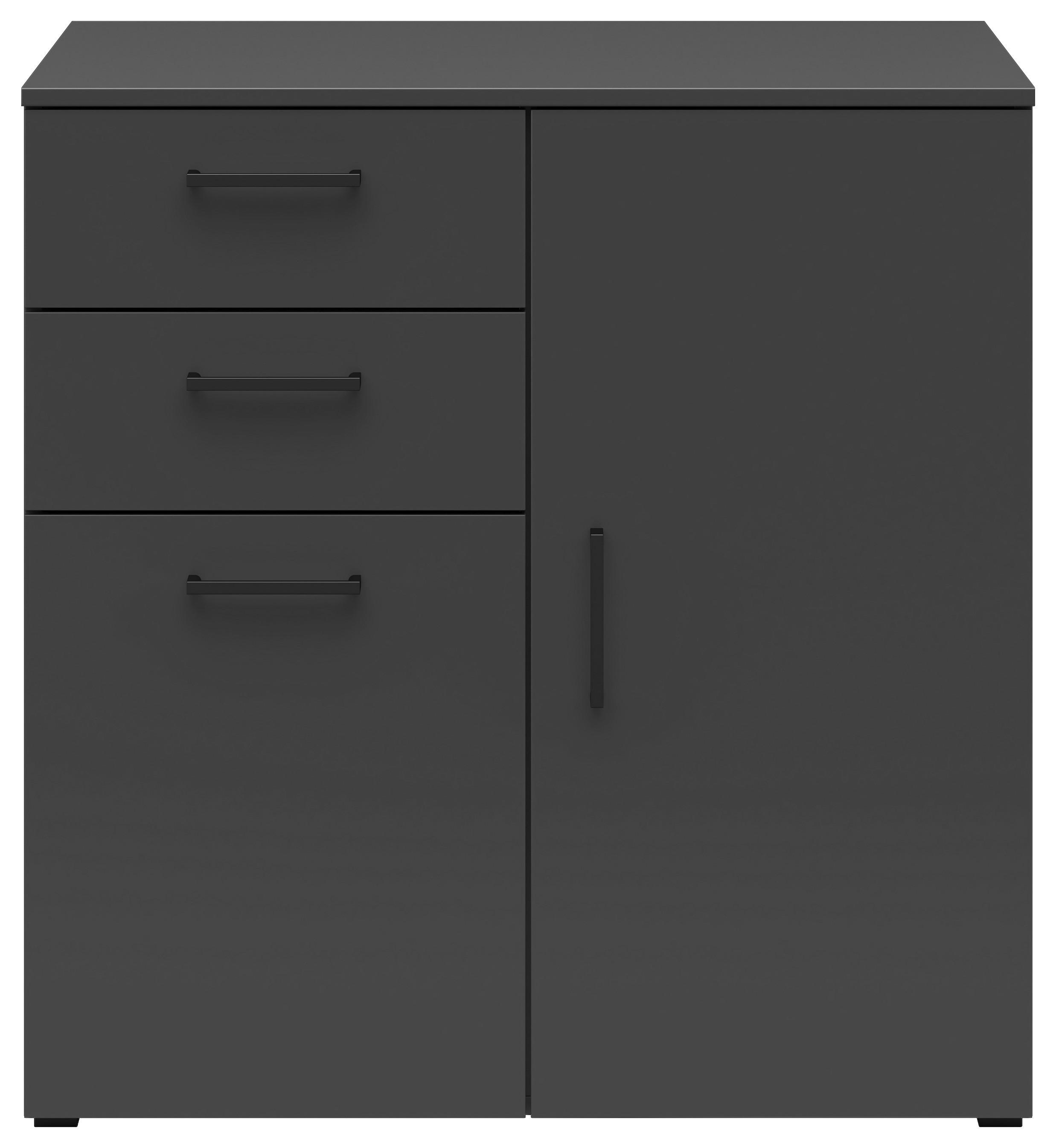 Kommode Multistauraum Graphitfarben - Anthrazit/Graphitfarben, MODERN, Holzwerkstoff/Kunststoff (80/83/52cm) - Mömax