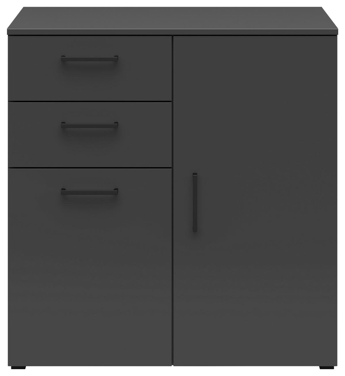 Kommode Multistauraum Graphitfarben - Anthrazit/Graphitfarben, Modern, Holzwerkstoff/Kunststoff (80/83/52cm) - Premium Living