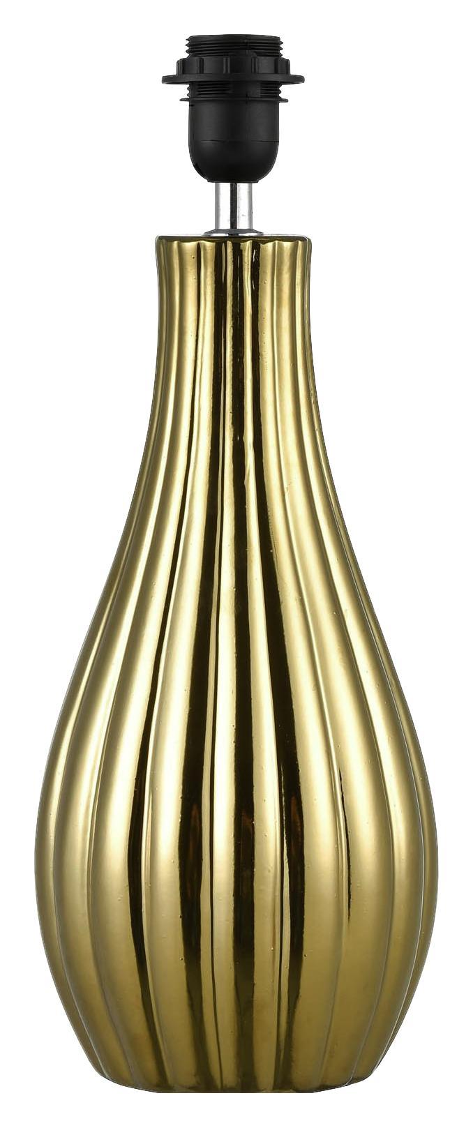 Leuchtenfuß Arina Messingfarben - Messingfarben, ROMANTIK / LANDHAUS, Keramik (40cm) - Modern Living