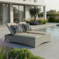 Ležaljka Monero - siva, Moderno, drvo/metal (201cm) - Bessagi Garden