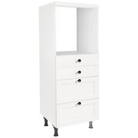 Geräteumbauschrank Cascada Weiß - Schwarz/Weiß, MODERN, Holzwerkstoff/Metall (60/168/58cm) - Nobilia