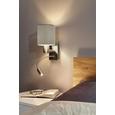 Wandleuchte max. 60 Watt + LED 'Pasteri' - Taupe/Nickelfarben, MODERN, Textil/Metall (15/38cm) Wandleuchte max. 60 Watt + LED 'Pasteri' - Taupe/Nickelfarben, MODERN, Textil/Metall (15/38cm)