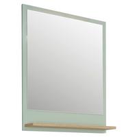 LUSTRO ŁAZIENKOWE SALVIE - kolor dębowy/pastelowa zieleń, Design, materiał drewnopochodny (60/74,5/15,5cm) - Xora