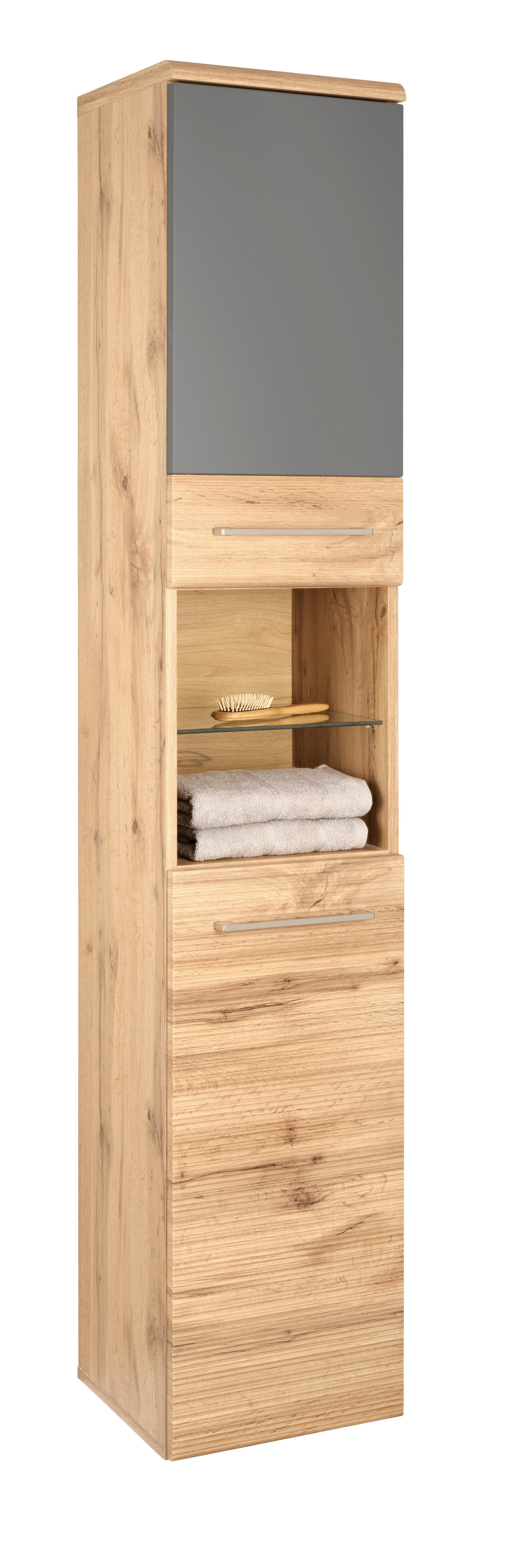 HÖGSKÅP FLOAT -EXKLUSIV- - kromfärg/antracit, Modern, metall/trämaterial (35/194/33cm) - Premium Living