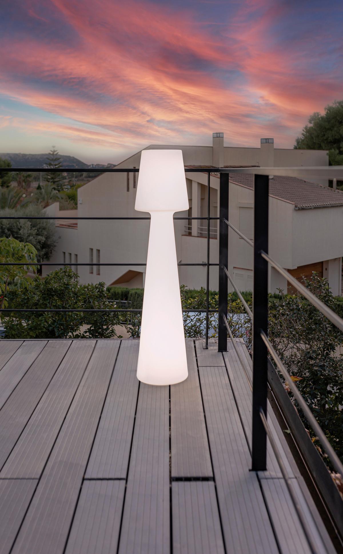 ZEWNĘTRZNA LAMPA STOJĄCA LOLA 110 LUMLL110OFNW - biały/przezroczysty, Konventionell, tworzywo sztuczne (26,5/110cm) - Newgarden