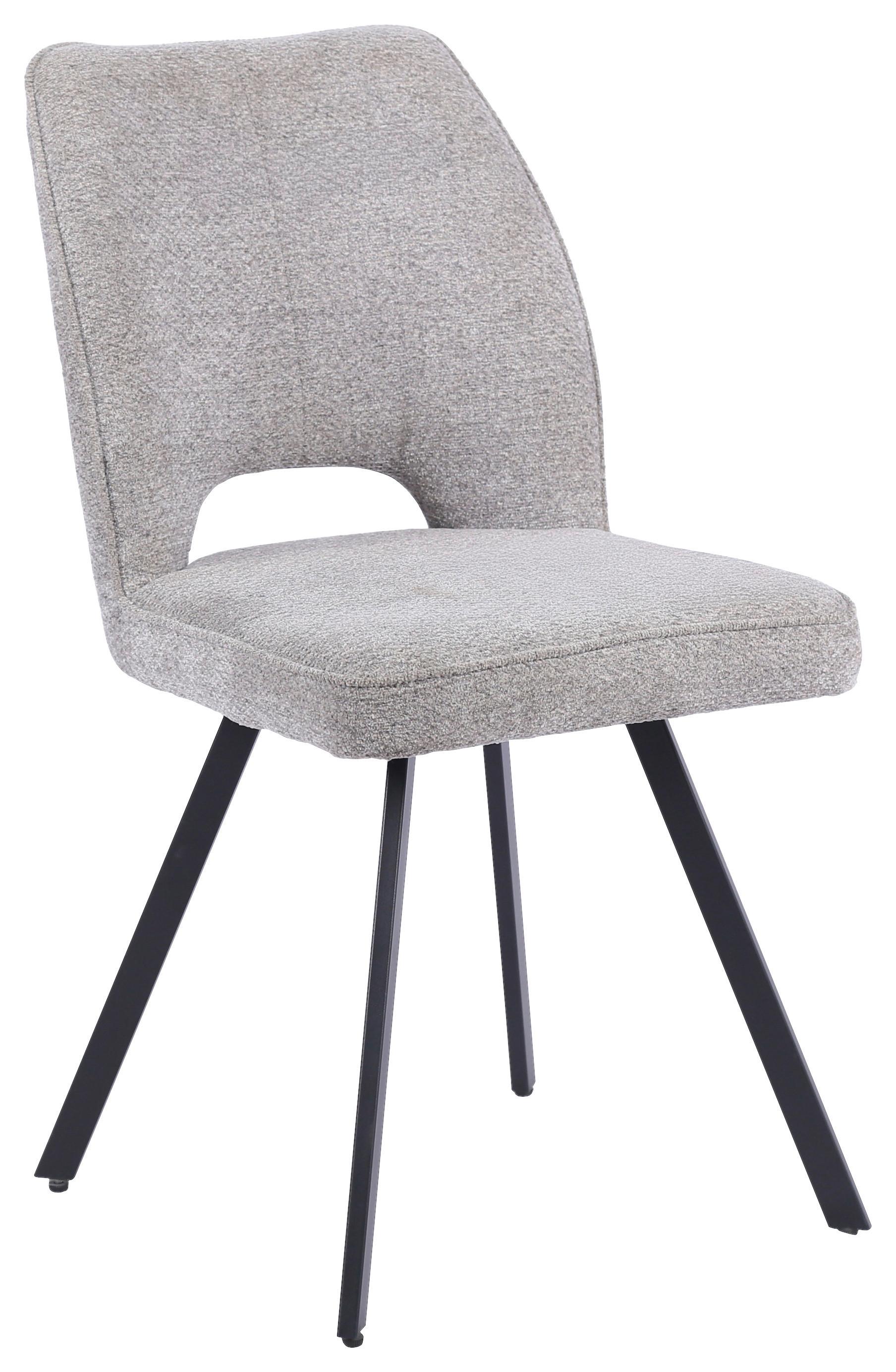 Scaun RENE - negru/gri, Basics, lemn/metal (47/87/61cm) - Mömax