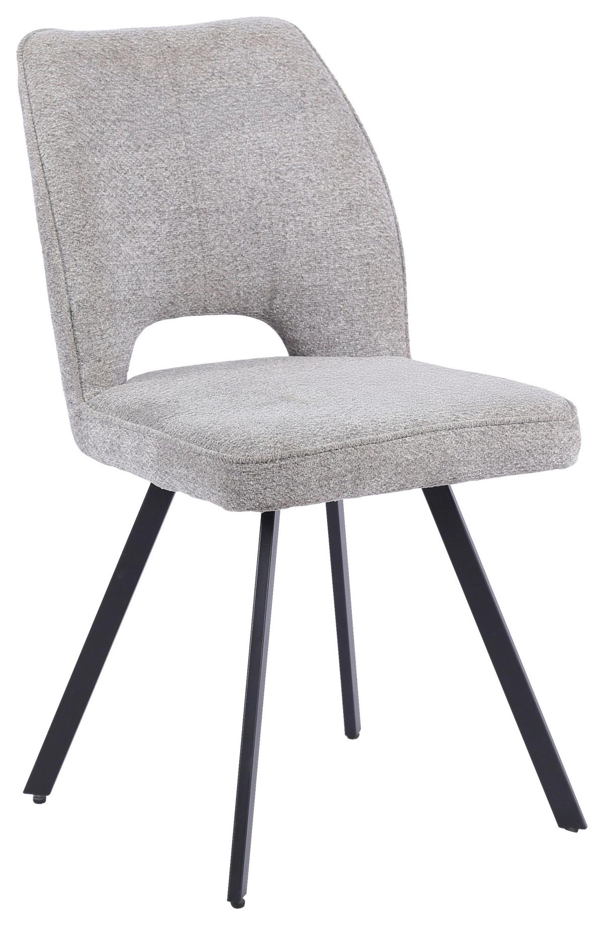 Scaun RENE - negru/gri, Basics, lemn/metal (47/87/61cm) - Mömax