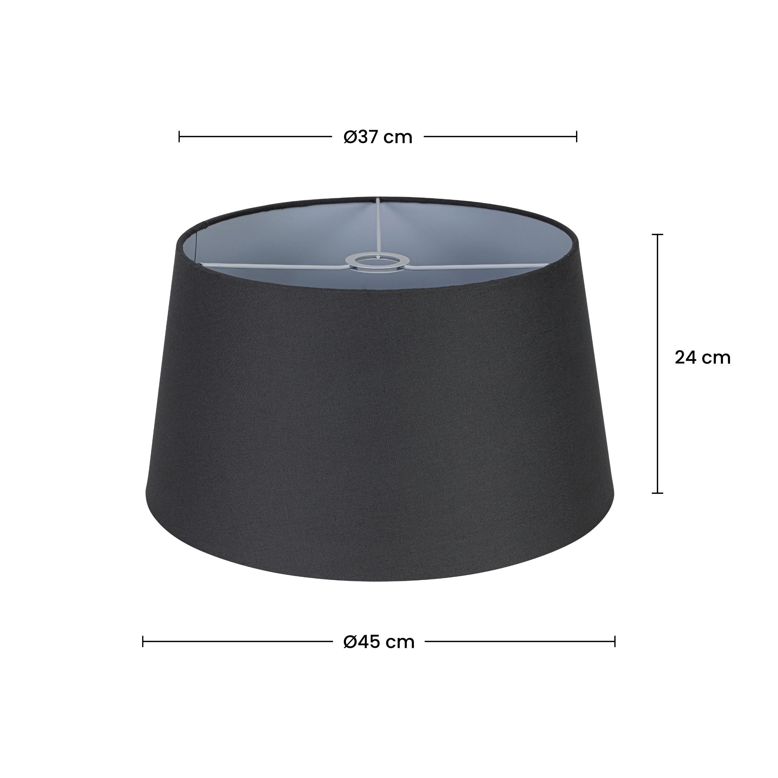 LAMPSKÄRM EMIL - vit/grå, Modern, metall/textil (45/45/24cm) - Mömax