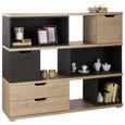 Highboard Eichefarben/dunkelgrau - Dunkelgrau/Eichefarben, MODERN, Holzwerkstoff (141/116/40cm) Highboard Eichefarben/dunkelgrau - Dunkelgrau/Eichefarben, MODERN, Holzwerkstoff (141/116/40cm)