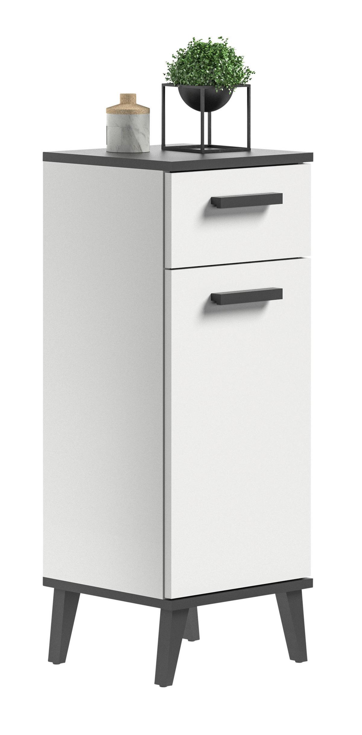 UNTERSCHRANK ROCKET - Weiß/Grau, MODERN, Holzwerkstoff/Kunststoff (34/87/31cm) - MID.YOU